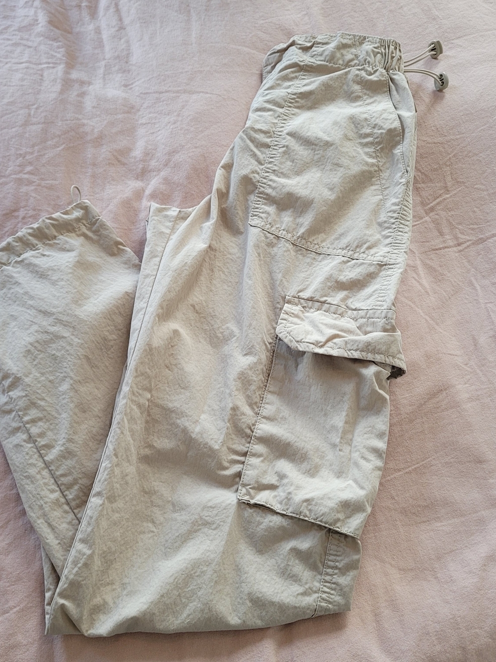 Y2K Ardene Khaki Parachute Cargo Pants Small